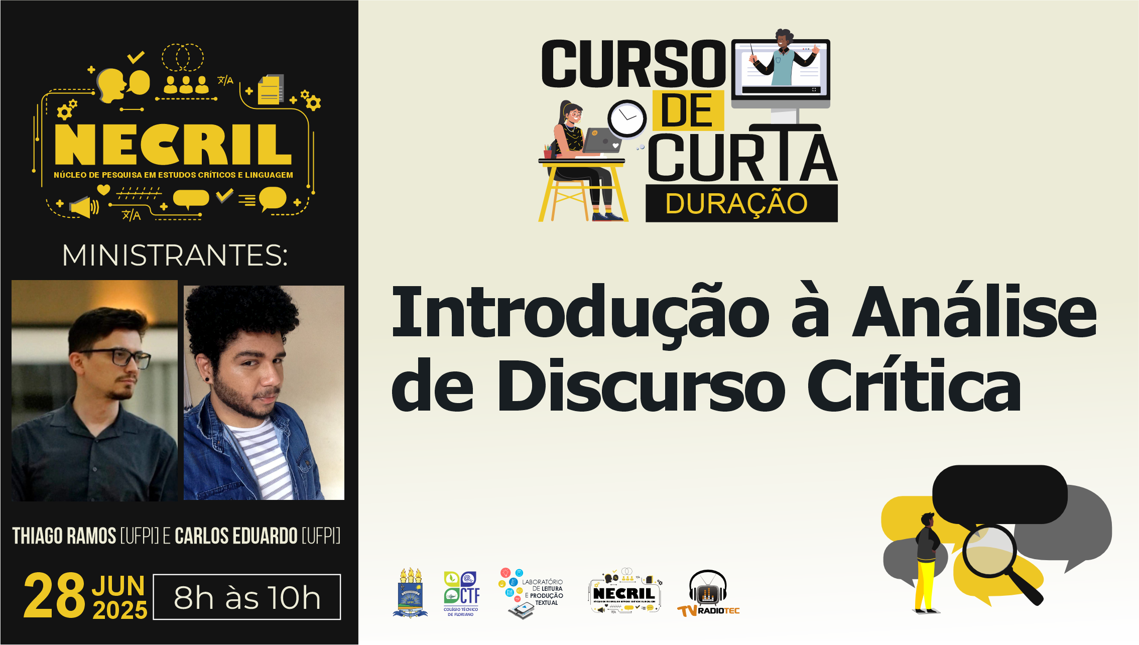 NECriL oferta curso introdutório sobre Análise de Discurso Crítica ...